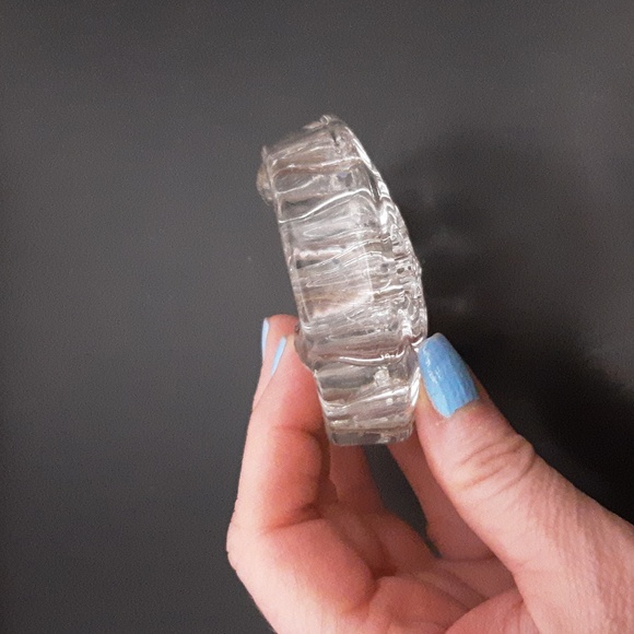 Vintage Small Glass Flower Frog w/ 10 Holes 3" - Picture 7 of 8